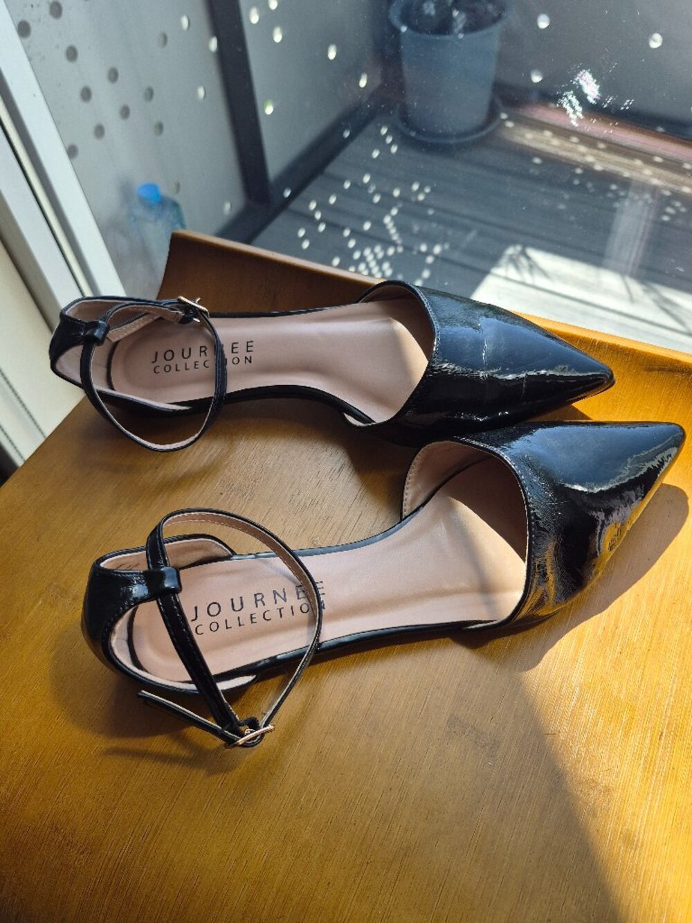 Journee Collection Black Patent Flats 8